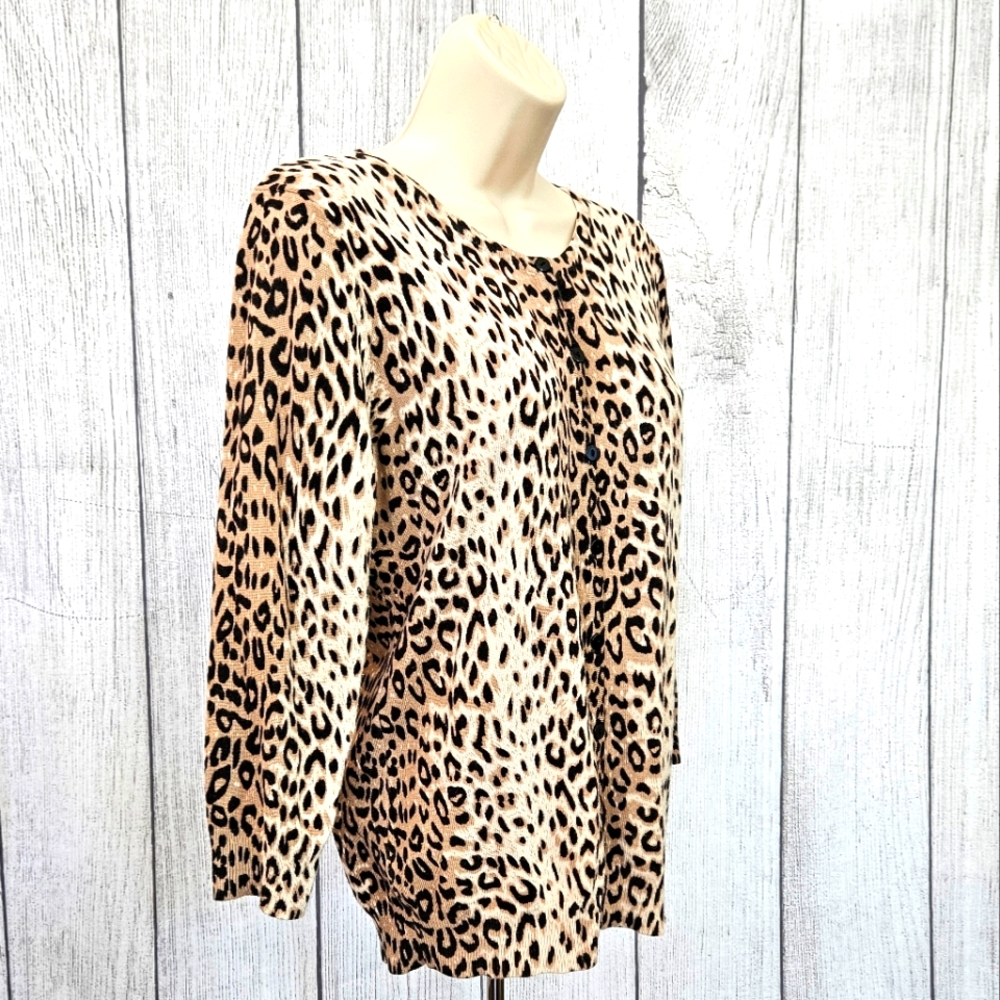 Joseph A Leopard Print Cardigan - Picture 5 of 11